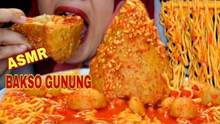 ASMR BAKSO GUNUNG KUAH LAVA | BAKSO GUNUNG ISI KEJU | INDOMIE KARI|collab@Henn Asmr  |asmr indonesia