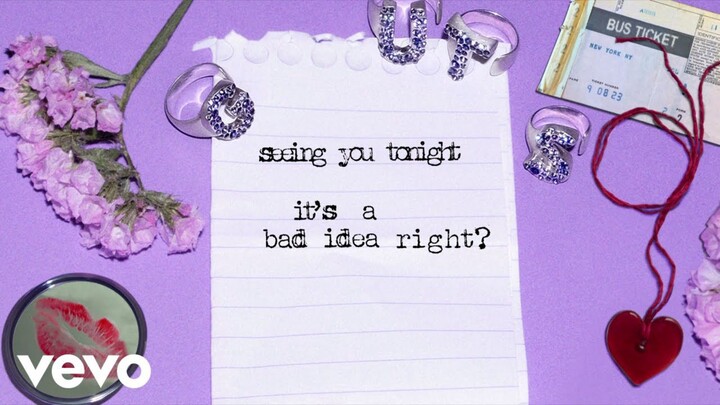 Olivia Rodrigo - bad idea right (Official Lyric Video)