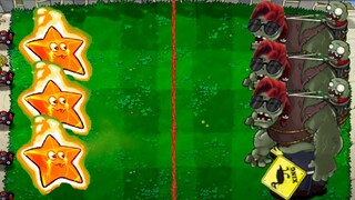 PVZ Plants vs zombies Hack || Starfruit + Tall-nut + Melon-pult  vs 1080 Zomboni + Football Zom p44