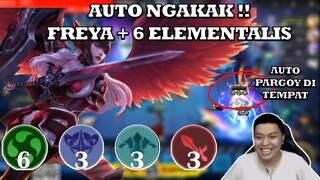 NGUAKAK ASLI !! FREYA + 6 ELEMENTALIS MALAH JOGET2 DI TEMPAT WKWKWKWK MAGIC CHESS INDONESIA