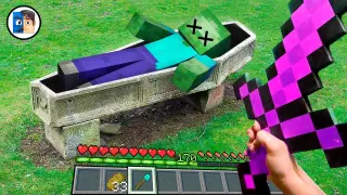 Minecraft in Real Life POV - GRAVE ZOMBIE APOCALYPSE Realistic Minecraft Texture Pack