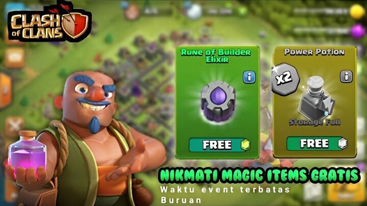 Event magic item "Gratis" di ClashofClans SANGATLAH MENGGODA