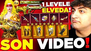 (ELVEDA 😥) SON VİDEO❗ 1 LEVEL HESABA YENİ NİHAİ SETİ ve 7 SEVİYE FAMASI ALIP FULLEDİK❗ PUBG Mobile