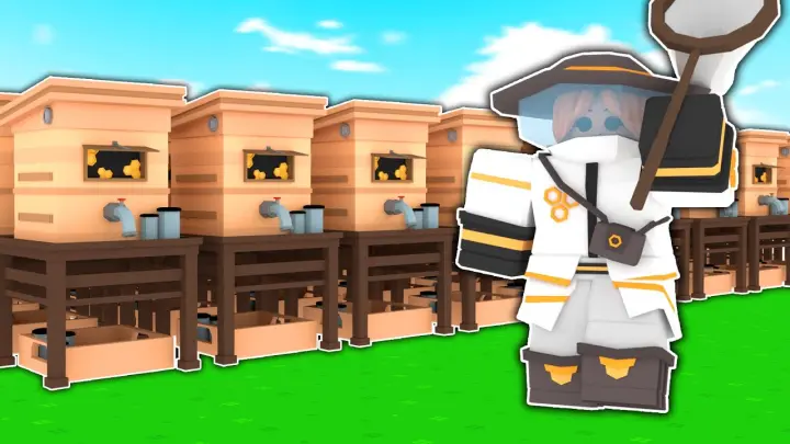 The BIGGEST BEEHIVE FARM In ROBLOX Bedwars...