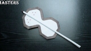 用两张纸做出宇智波斑的军配团扇！