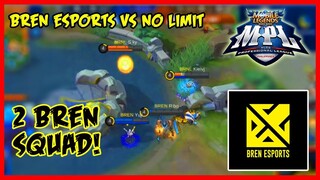 Battle of 2 Bren Squad! No Limit vs Bren Esports | MPL-PH S3 Game 1 - MLBB