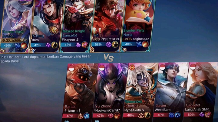DjPakWongWong||Mobile Legend Hasil Match