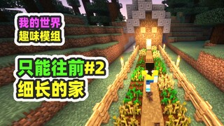 我的世界：只能往前2，不能拐弯只能前进，修家也是细长的家