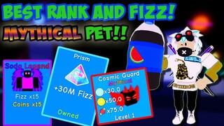 GETTING SODA LEGEND RANK AND MYTHICAL PETS IN SUPER FAST IN SODA SIMULATOR