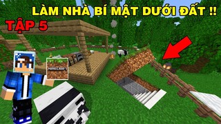 SINH TỒN TRONG RỪNG TẬP 5 | Làm Nhà Bí Mật Dưới Đất | Trong Minecraft Pe..!!