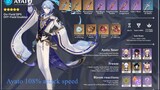 Perbandingan attack speed ayato f2p or low spend Friendly