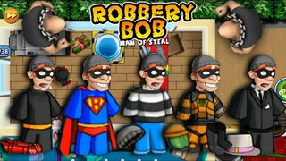 Robbery Bob - All Costumes Funny Video Game Part 78