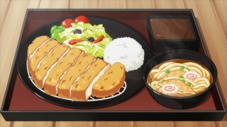 [Mukbang hoạt hình] Bữa trưa hôm nay: Set thịt heo chiên kiểu Nhật và mì udon fooni