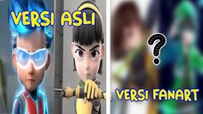 Versi Asli vs Versi Fan art? | jedag jedug Ejen Ali