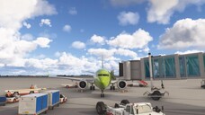 Passengers exit and baggage is unloaded from the Boeing 737 Max 8 aircraft