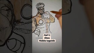 Chou Mobile Legends (Part 2) Coloring drawing process #chouml #mobilelegends #art #drawing