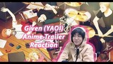 NEW YAOI 2019 ギヴン "GIVEN" TRAILER REACTION | BL ANIME