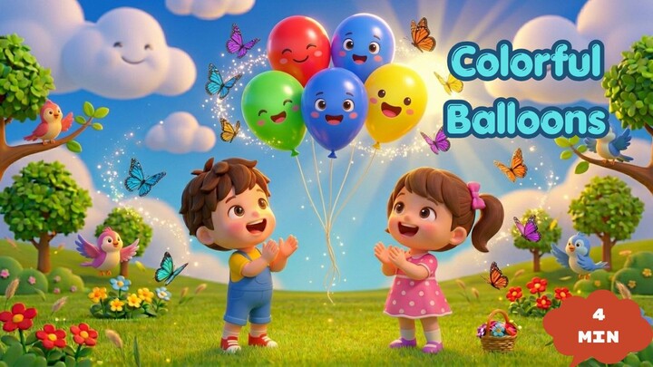 Colorful Balloons I CoCobubbles Nursery Rhymes and Kids Songs