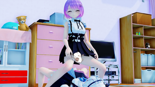 MMD วันนี้ Halle Barre Nakiri Ayame & Tokoyami Towa Hololive 2k / 60fps