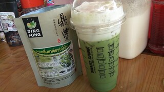สูตรชงชาเขียว จากผงชาเขียวญี่ปุ่น ติ่งฟงแก้ว22ออนซ์ ขาย25บาท