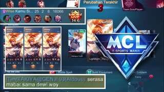 SERASA MABAR SAMA DWIWOII KWKW!! FINAL SOLO MCL FANNY 100 MATCH!!