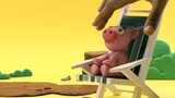 Pig at the beach clay cartoon for children - BabyClay animals
