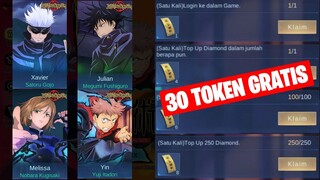 FASE KE 2 EVENT JUJUTSU KAISEN KLAIM 30 TOKEN! DIJAMIN DAPAT SKIN JUJUTSU KAISEN DENGAN TRIK INI!