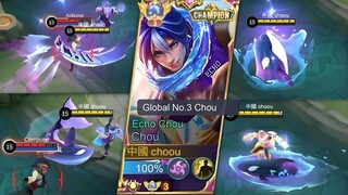 TOP GLOBAL ECHO CHOU FREESTYLE GAMEPLAY!! (best skin)