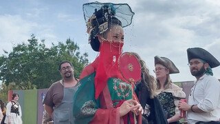 Pemotretan jalanan Hanfu di luar negeri