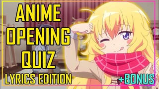 ANIME OPENING QUIZ - LYRICS EDITION - 40 SONGS + BONUS ROUNDS