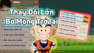 Ngọc Rồng Online - Thay Đổi Lớn Của Game Trong Năm 2020...Mở Khóa Bò Mộng + Tăng Ngọc Xanh ?