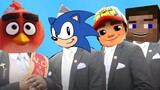 Subway Surfers & Sonic & Minecraft & Angry Birds - Coffin Dance Song Astronomia (COVER)