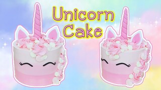Unicorn Cake | สอนแต่งเค้กยูนิคอน| สอนทำเค้กง่ายๆสไตล์ Jinglebell