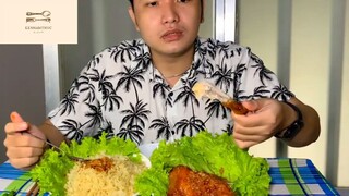 Mukbang gà chiên sốt nước mắm phần 5 #anngon