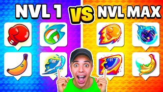 BATALLA de EMOTES *NIVEL 1 vs NIVEL MAXIMO* en STUMBLE GUYS! 😱