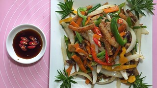 ớt đà lạt sào bao tử.món chay.