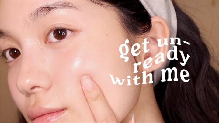 How to CORRECTLY Remove Make Up for Clear Glass Skin♡ Get Unready With Me