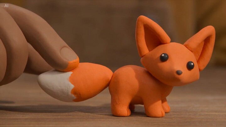 Make a fox by clay. Cartoon video for kids