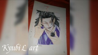 mewarnai gambar geto dari anime jujutsu kaisen