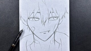 Anime vampire | how to draw anime boy vampire step-by-step