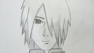 Menggambar Anime || Sasuke Uchiha - (Naruto) || Step by Step