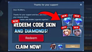 NEW GIFT! REDEEM CODE DIAMONDS AND SKIN! (CLAIM NOW!) LEGIT! | MOBILE LEGENDS 2022