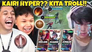 Ketika Kairi Hyper Natan!! Kita Troll Habis2an Pake Haya Support + Ling Tank Roamer!!