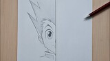 How to draw Gon Freecss | HUNTER X HUNTER RETURN | Gon half face Easy step by step