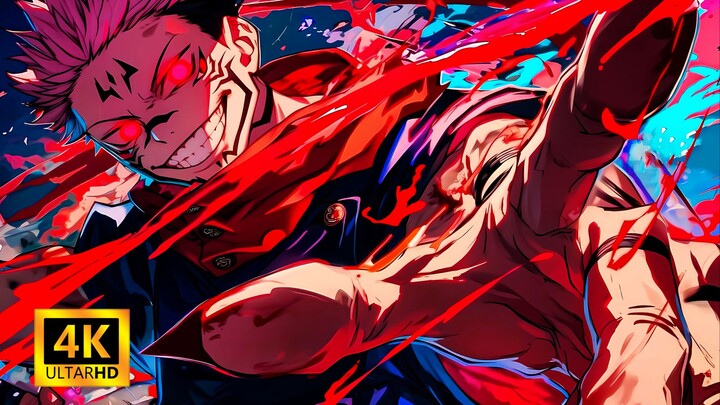 【𝟒𝑲𝟔𝟎𝑭𝑷𝑺宿傩vs魔虚罗】⚡作画神回但恶魔人+胆大党bgm🔥进来感受牛尾宪辅癫燃领域！