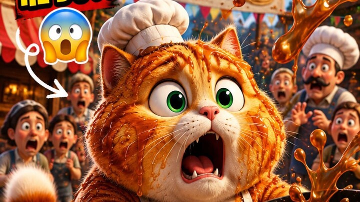 POV: Your cat enters a pancake contest and takes it WAY too seriously 😂🥞🐱