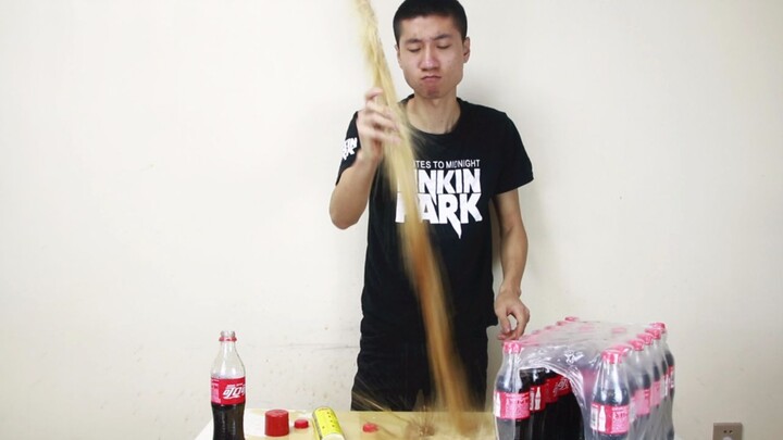 A real Coke rocket, so fast you can't even see the bottle