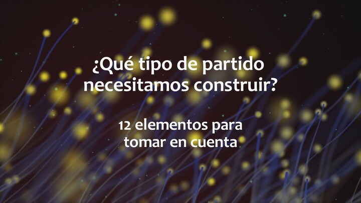 Qué tipo de partido necesitamos construir final
