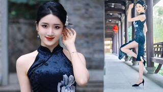 【4K竖屏】吴侬细语，不解风情❀唯有旗袍和美人不可辜负~扇舞【夜泊秦淮】
