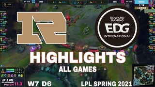 Highlight RNG vs EDG (All Game) LPL Mùa Xuân 2021 | LPL Spring 2021 | RNG vs Edward Gaming